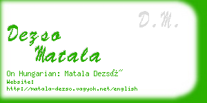 dezso matala business card